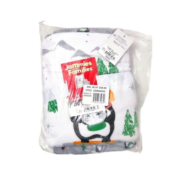 Cuddl Duds Womens Gray Penguin Snow Queen Pockets Pajama 2 Pc Set Plus Sz 1X New - Picture 6 of 9